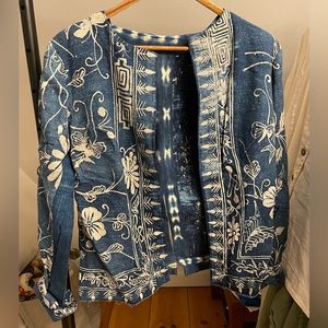 Indigo Batik Mudcloth Jacket